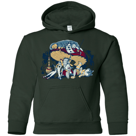 Sweatshirts Forest Green / YS STONED IN WONDERLAND Youth Hoodie