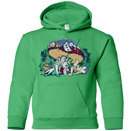 Sweatshirts Irish Green / YS STONED IN WONDERLAND Youth Hoodie