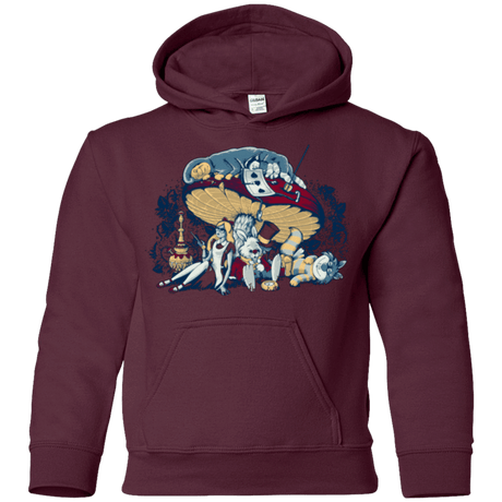 Sweatshirts Maroon / YS STONED IN WONDERLAND Youth Hoodie