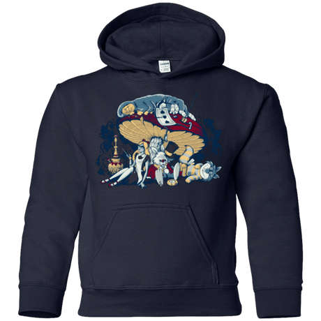 Sweatshirts Navy / YS STONED IN WONDERLAND Youth Hoodie