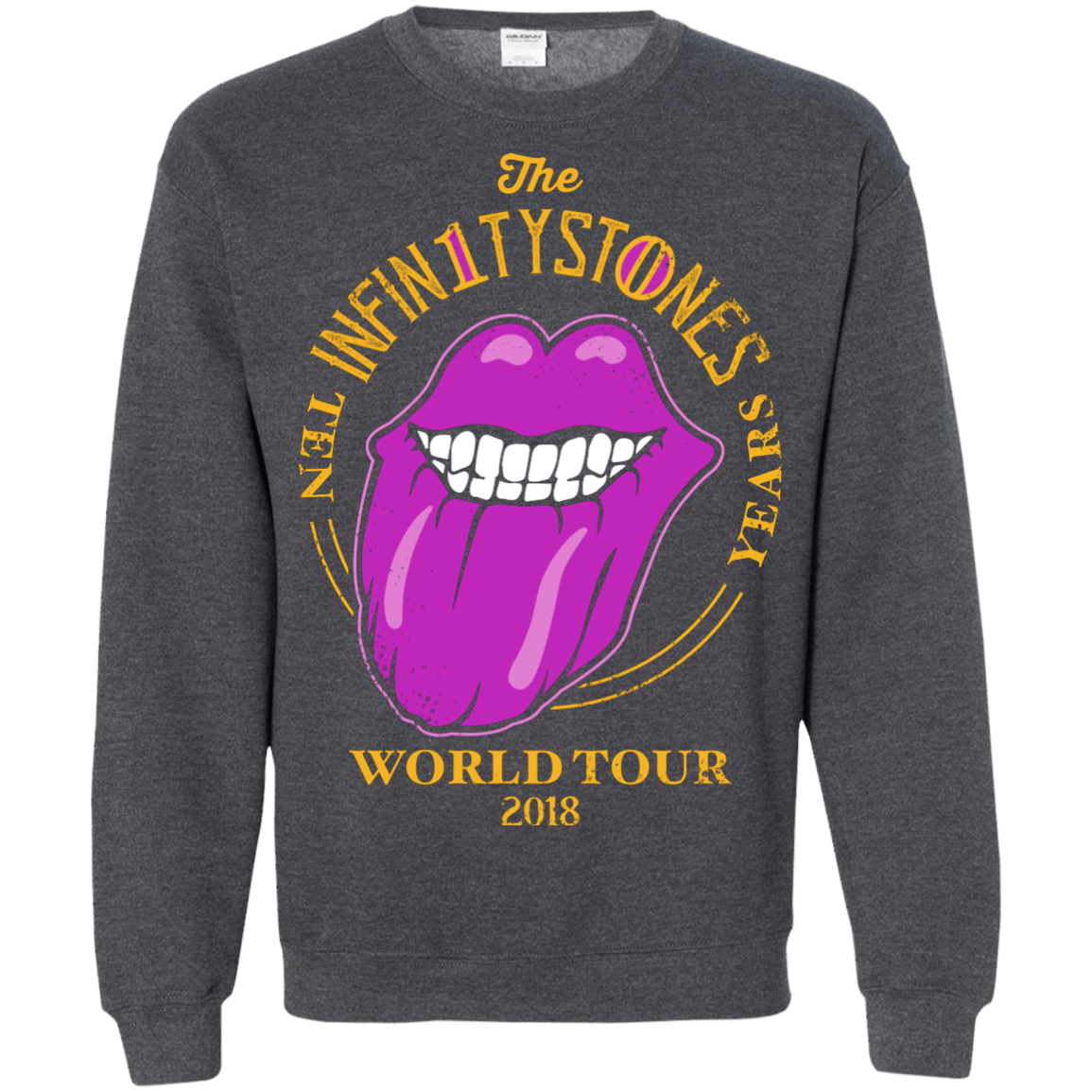 Sweatshirts Dark Heather / S Stones World Tour Crewneck Sweatshirt