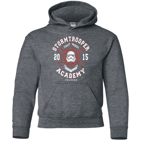 Sweatshirts Dark Heather / YS Stormtrooper Academy 15 Youth Hoodie