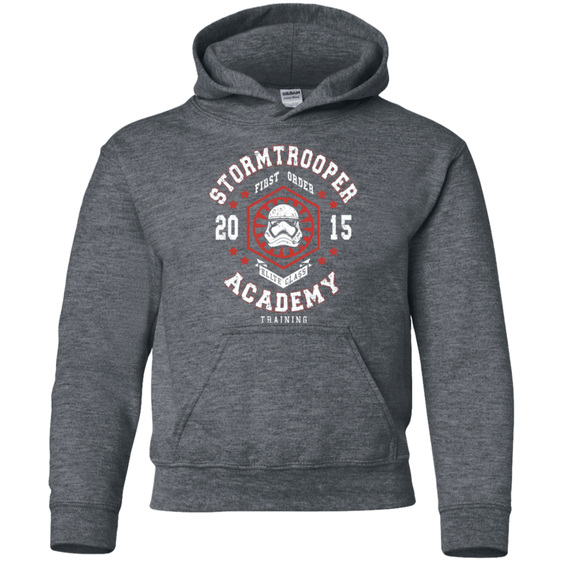 Sweatshirts Dark Heather / YS Stormtrooper Academy 15 Youth Hoodie