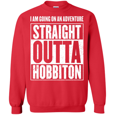 Sweatshirts Red / S Straight Outta Hobbiton Crewneck Sweatshirt