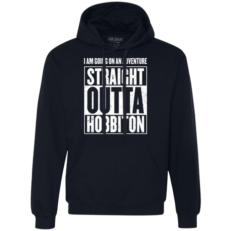 Sweatshirts Navy / S Straight Outta Hobbiton Premium Fleece Hoodie