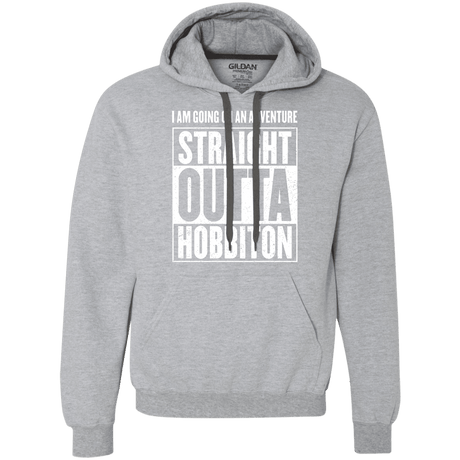 Sweatshirts Sport Grey / S Straight Outta Hobbiton Premium Fleece Hoodie
