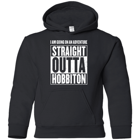 Sweatshirts Black / YS Straight Outta Hobbiton Youth Hoodie