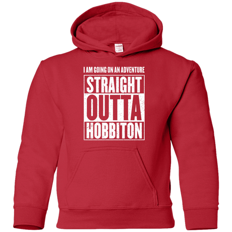 Sweatshirts Red / YS Straight Outta Hobbiton Youth Hoodie