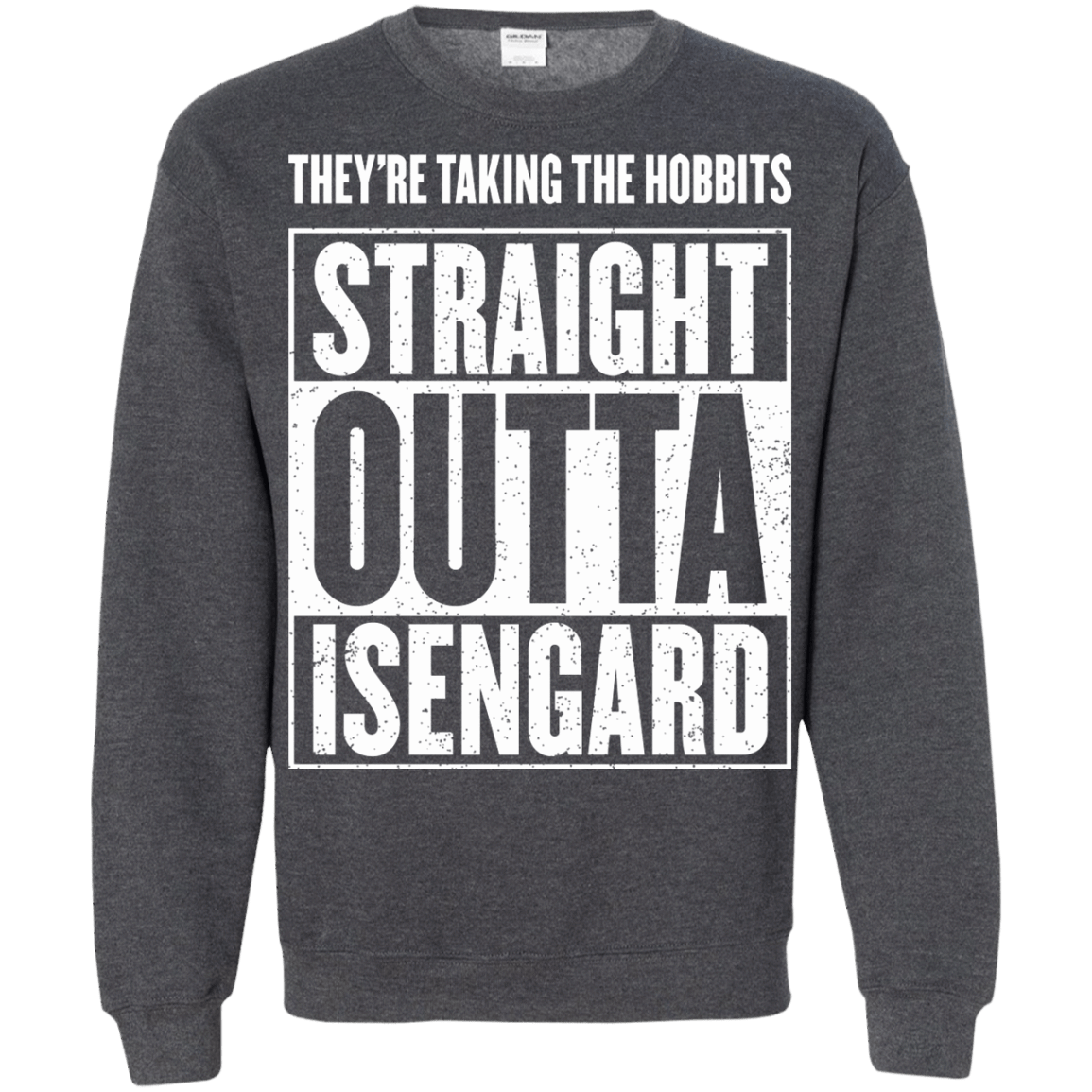 Sweatshirts Dark Heather / S Straight Outta Isengard Crewneck Sweatshirt