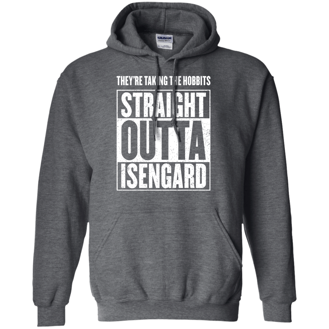 Sweatshirts Dark Heather / S Straight Outta Isengard Pullover Hoodie