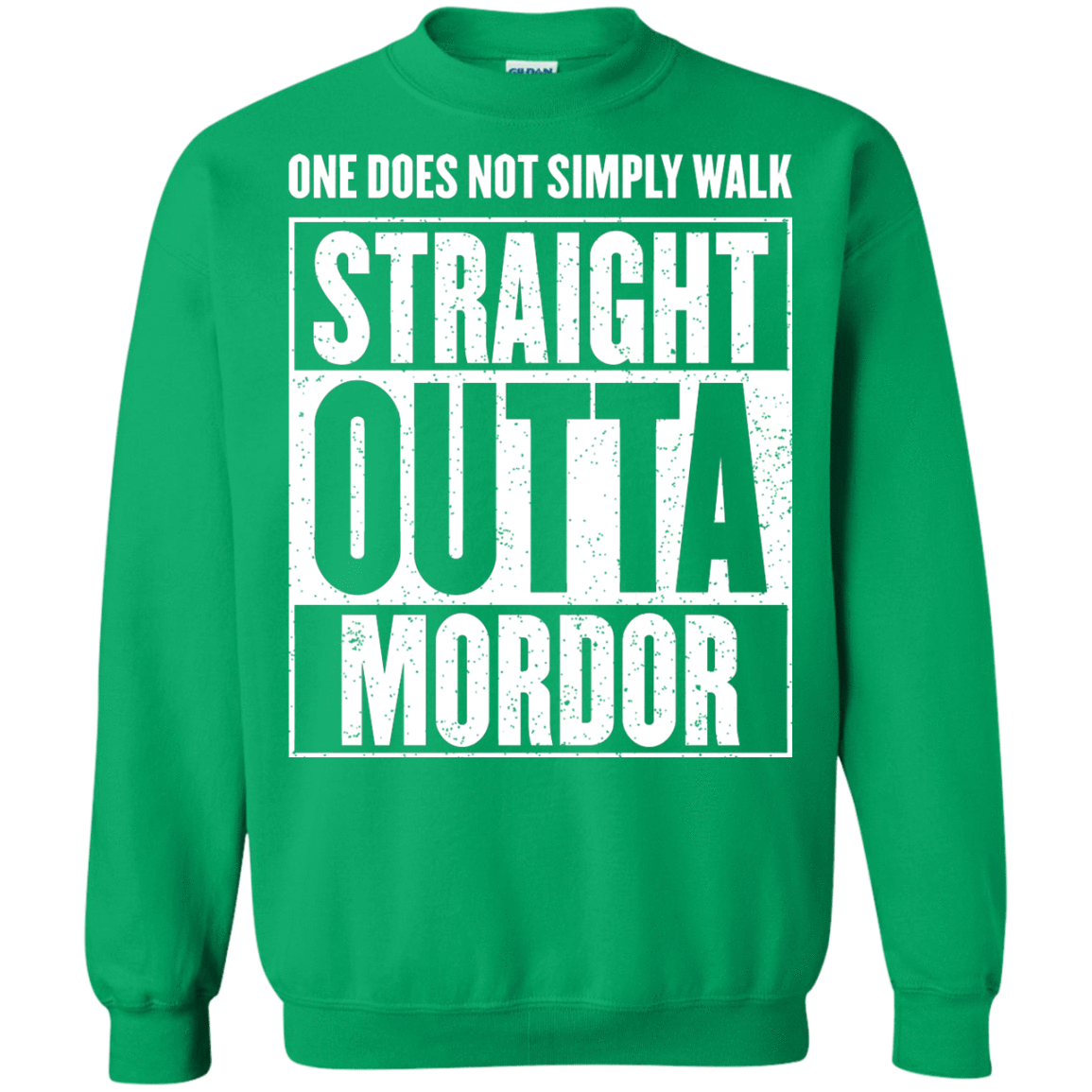 Sweatshirts Irish Green / S Straight Outta Mordor Crewneck Sweatshirt