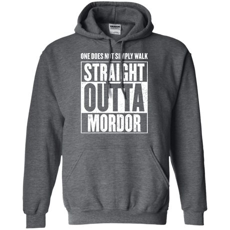 Sweatshirts Dark Heather / S Straight Outta Mordor Pullover Hoodie