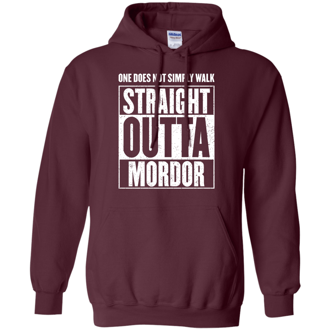 Sweatshirts Maroon / S Straight Outta Mordor Pullover Hoodie