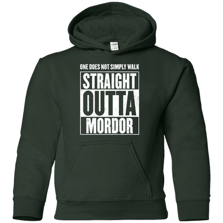 Sweatshirts Forest Green / YS Straight Outta Mordor Youth Hoodie
