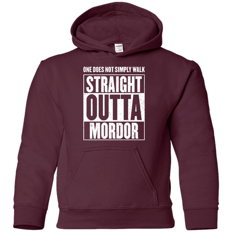 Sweatshirts Maroon / YS Straight Outta Mordor Youth Hoodie