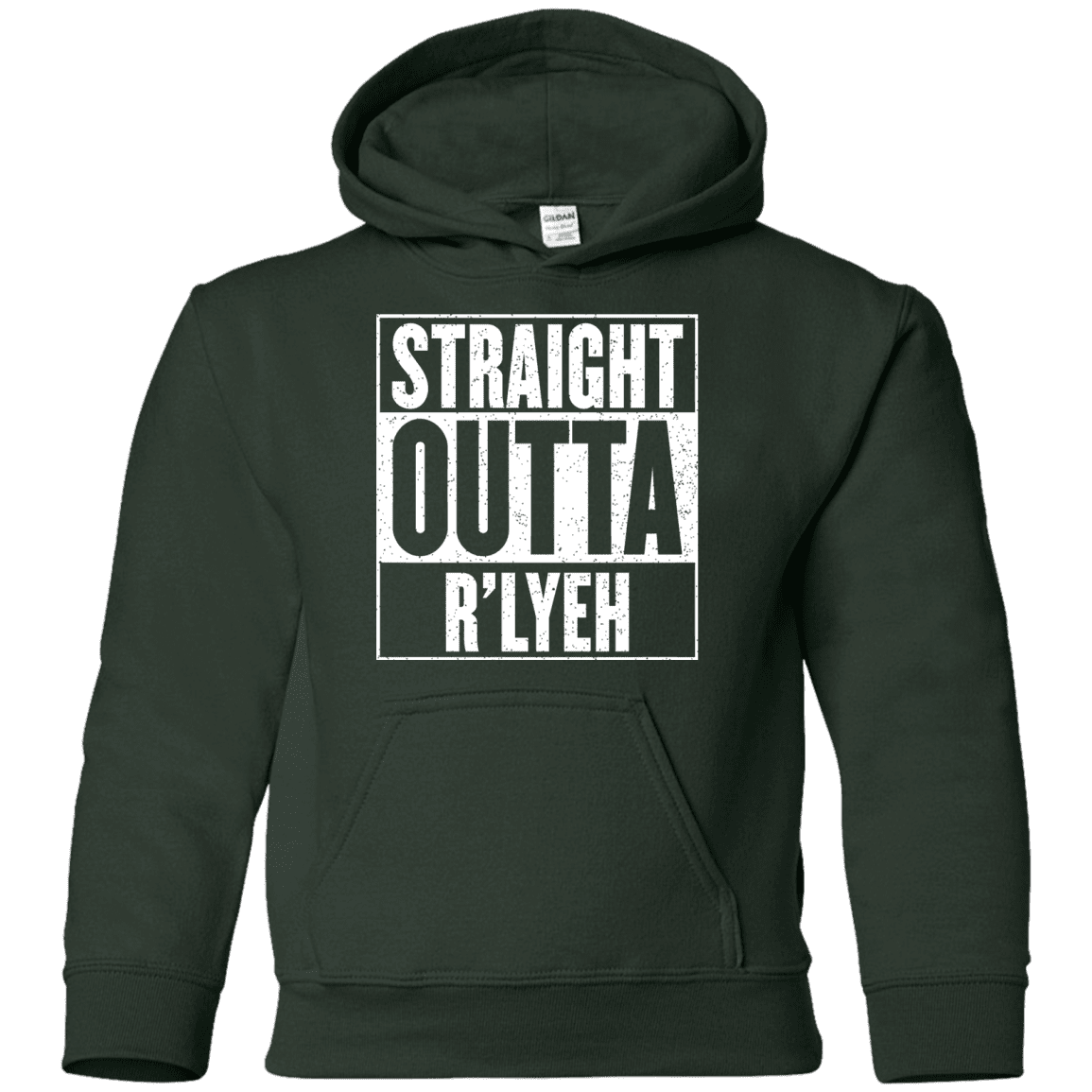 Sweatshirts Forest Green / YS Straight Outta R'lyeh Youth Hoodie