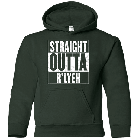 Sweatshirts Forest Green / YS Straight Outta R'lyeh Youth Hoodie
