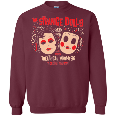 Sweatshirts Maroon / Small STRANGE DOLLS Crewneck Sweatshirt