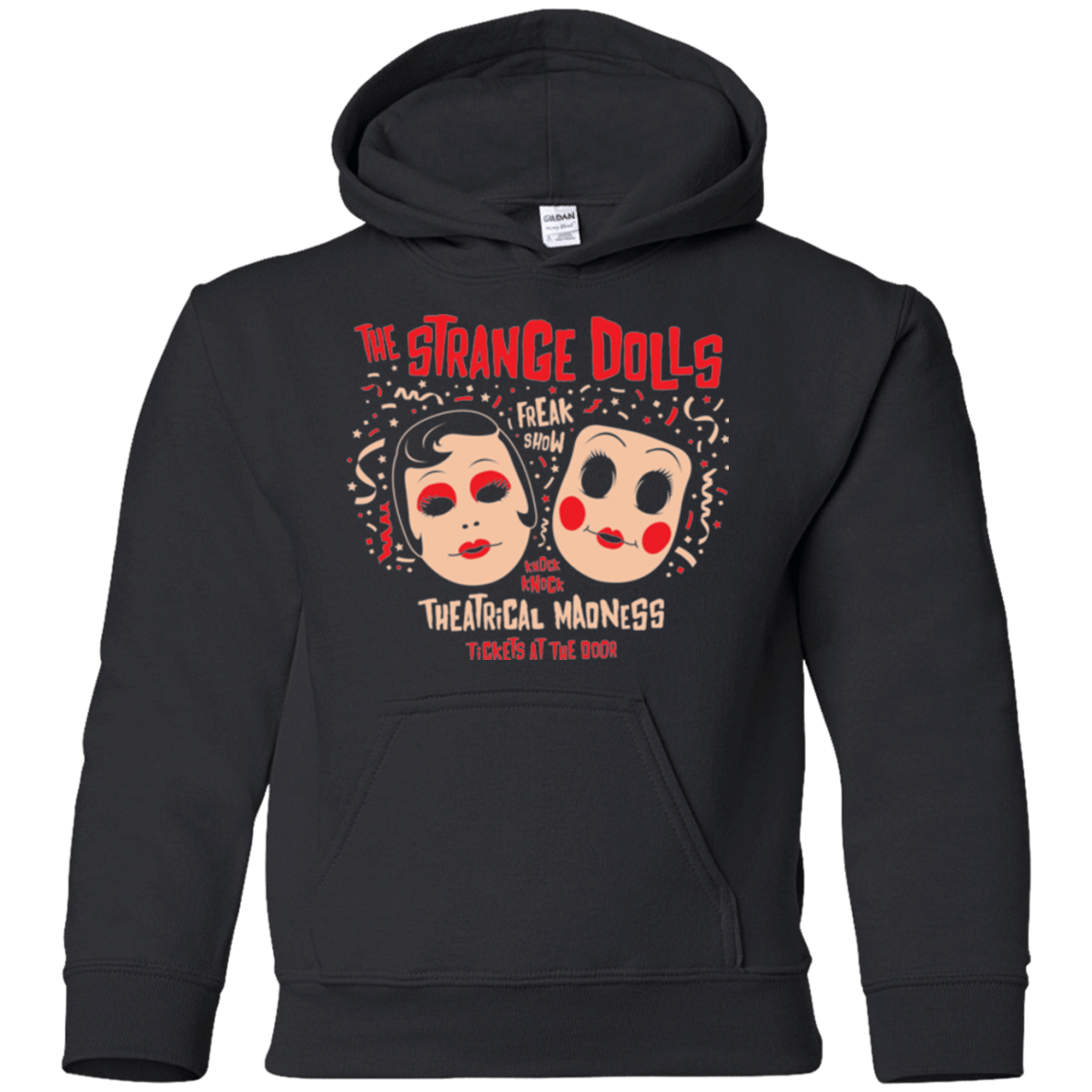 Sweatshirts Black / YS STRANGE DOLLS Youth Hoodie