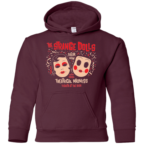 Sweatshirts Maroon / YS STRANGE DOLLS Youth Hoodie