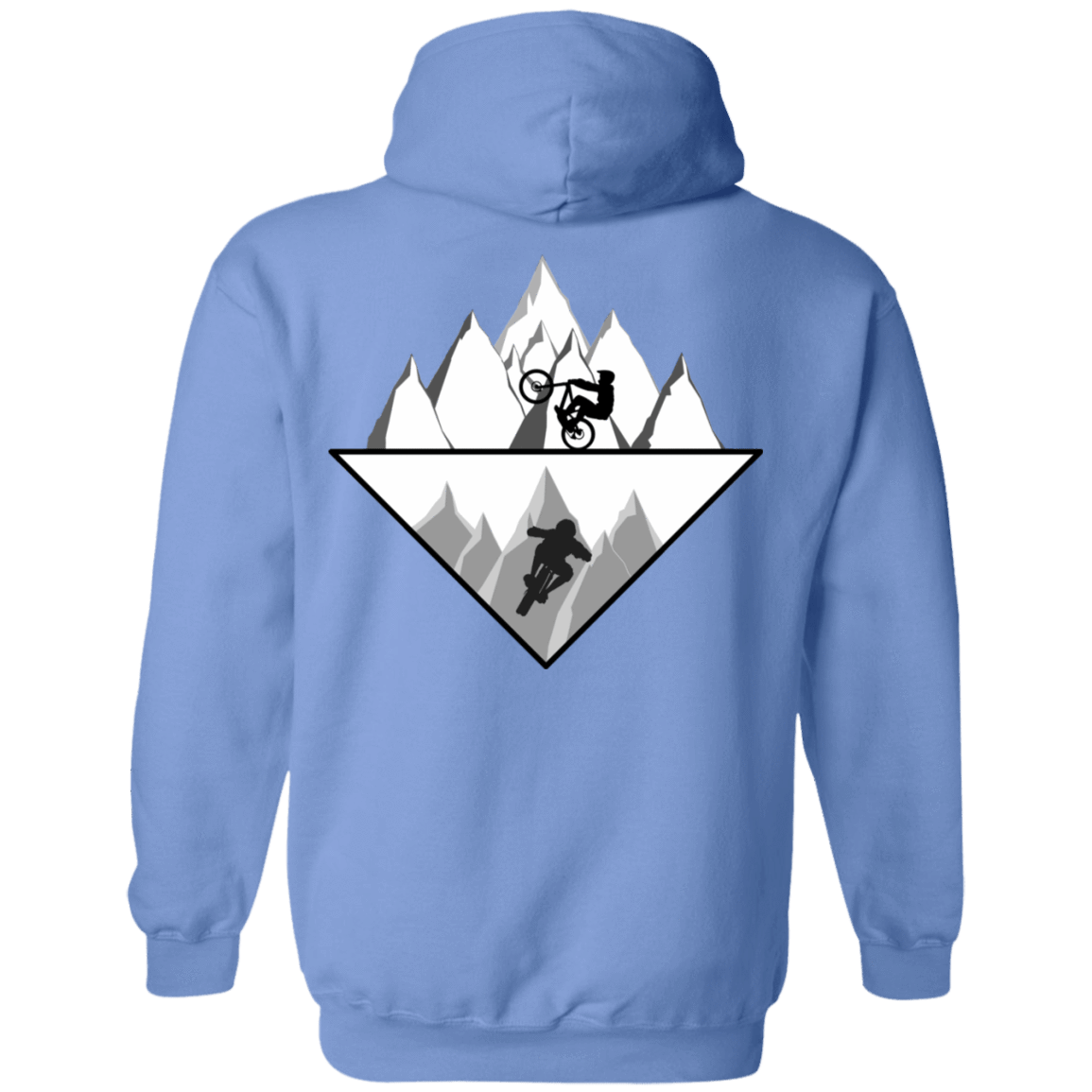 Sweatshirts Carolina Blue / S Strange Reflection Ride Back Print Pullover Hoodie