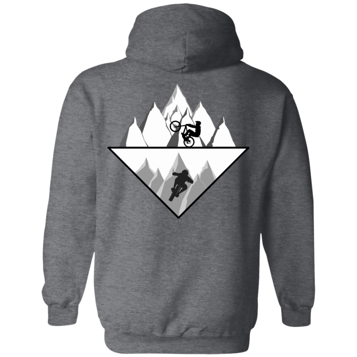 Sweatshirts Dark Heather / S Strange Reflection Ride Back Print Pullover Hoodie