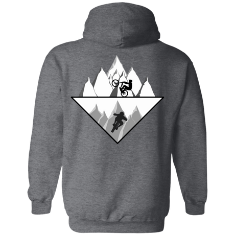 Sweatshirts Dark Heather / S Strange Reflection Ride Back Print Pullover Hoodie