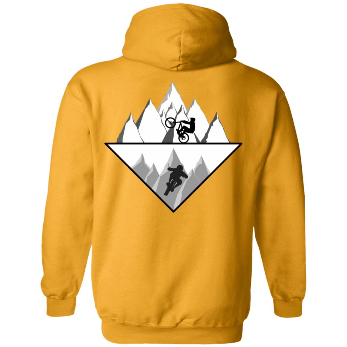 Sweatshirts Gold / S Strange Reflection Ride Back Print Pullover Hoodie