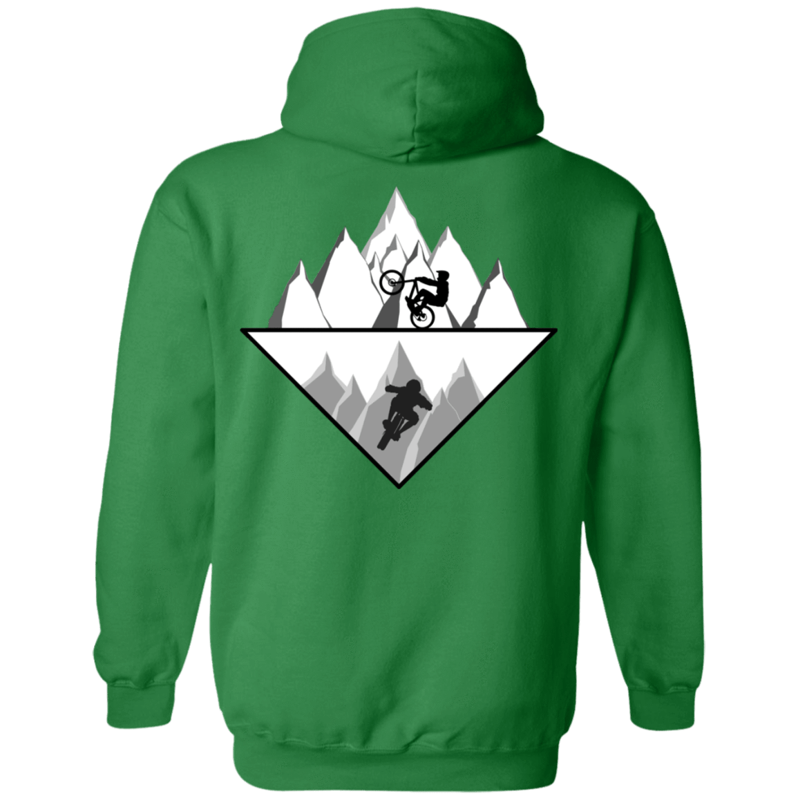 Sweatshirts Irish Green / S Strange Reflection Ride Back Print Pullover Hoodie