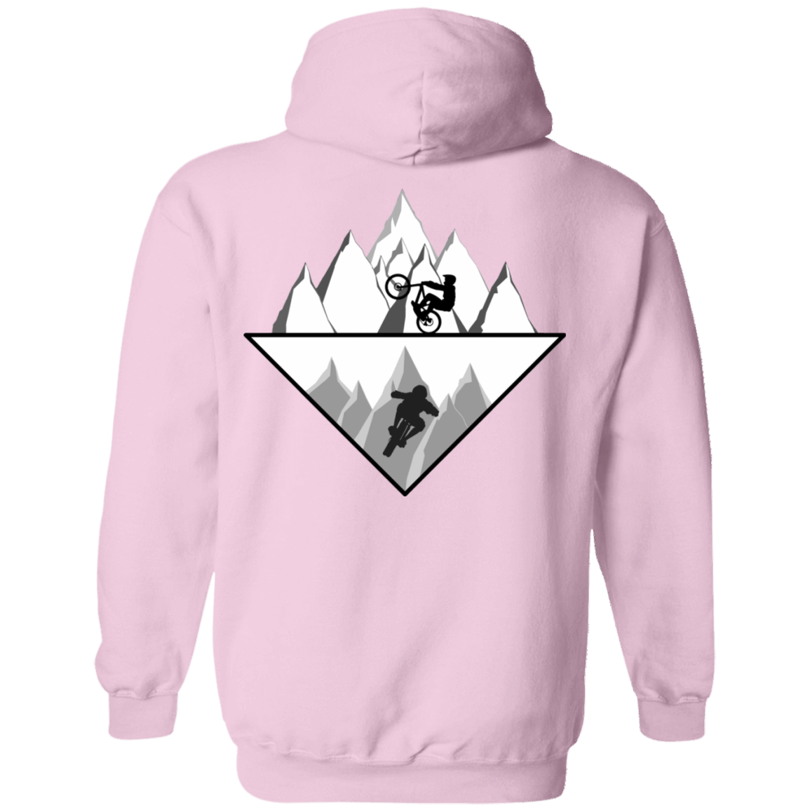 Sweatshirts Light Pink / S Strange Reflection Ride Back Print Pullover Hoodie