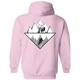 Sweatshirts Light Pink / S Strange Reflection Ride Back Print Pullover Hoodie