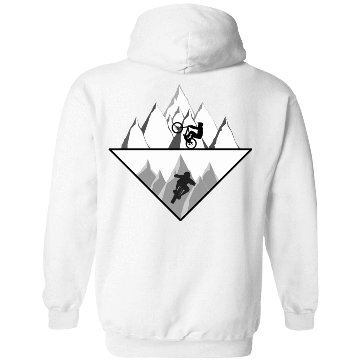 Sweatshirts White / S Strange Reflection Ride Back Print Pullover Hoodie