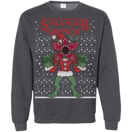 Sweatshirts Dark Heather / Small Stranger Grinch Crewneck Sweatshirt