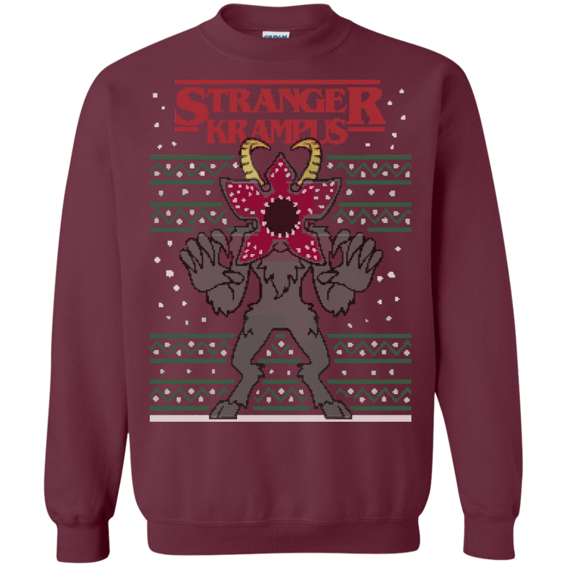 Sweatshirts Maroon / Small Stranger Krampus Crewneck Sweatshirt