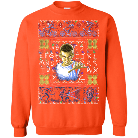 Sweatshirts Orange / Small Stranger Things ugly sweater Crewneck Sweatshirt