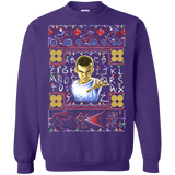 Sweatshirts Purple / Small Stranger Things ugly sweater Crewneck Sweatshirt