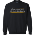Sweatshirts Black / Small Stress Testing For Food And Shelter Crewneck Sweatshirt