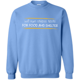 Sweatshirts Carolina Blue / Small Stress Testing For Food And Shelter Crewneck Sweatshirt