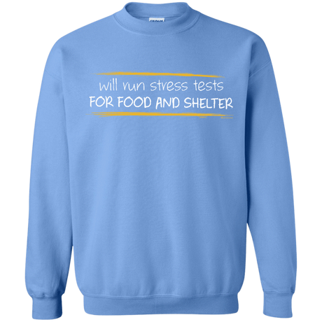 Sweatshirts Carolina Blue / Small Stress Testing For Food And Shelter Crewneck Sweatshirt