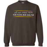 Sweatshirts Dark Chocolate / Small Stress Testing For Food And Shelter Crewneck Sweatshirt