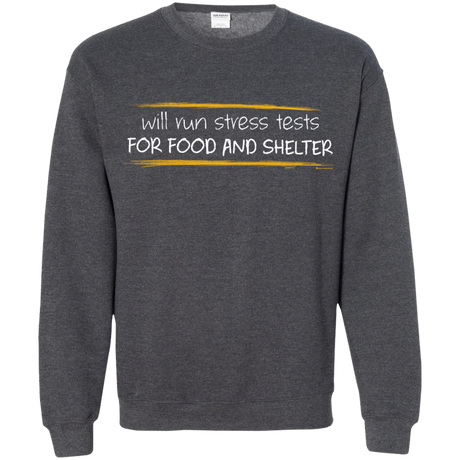 Sweatshirts Dark Heather / Small Stress Testing For Food And Shelter Crewneck Sweatshirt