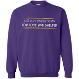 Sweatshirts Purple / Small Stress Testing For Food And Shelter Crewneck Sweatshirt