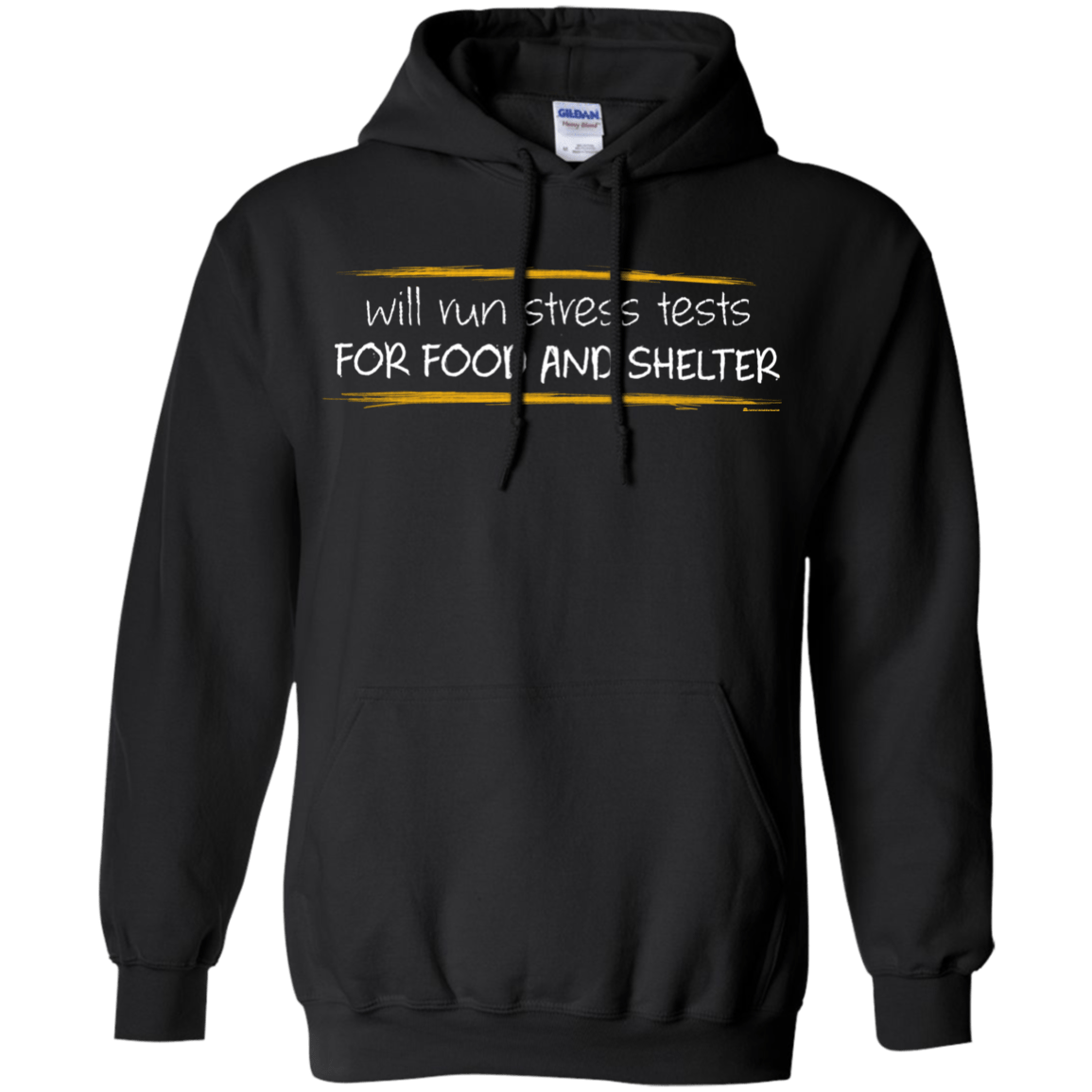 Sweatshirts Black / Small Stress Testing For Food And Shelter Pullover Hoodie