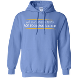 Sweatshirts Carolina Blue / Small Stress Testing For Food And Shelter Pullover Hoodie