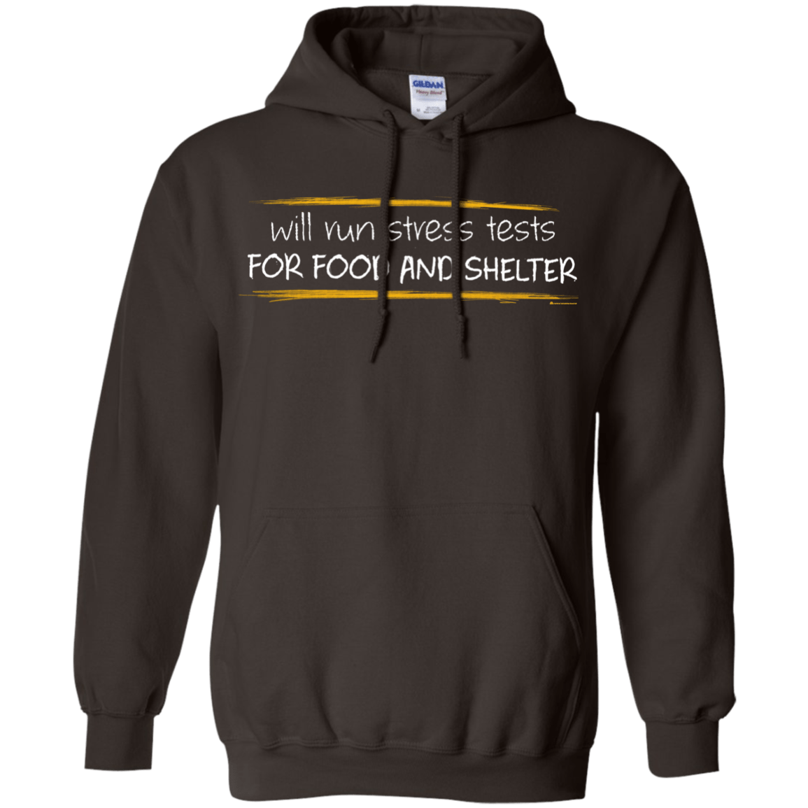 Sweatshirts Dark Chocolate / Small Stress Testing For Food And Shelter Pullover Hoodie