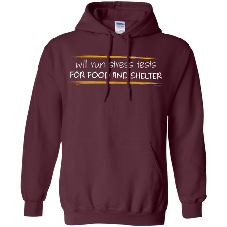 Sweatshirts Maroon / Small Stress Testing For Food And Shelter Pullover Hoodie