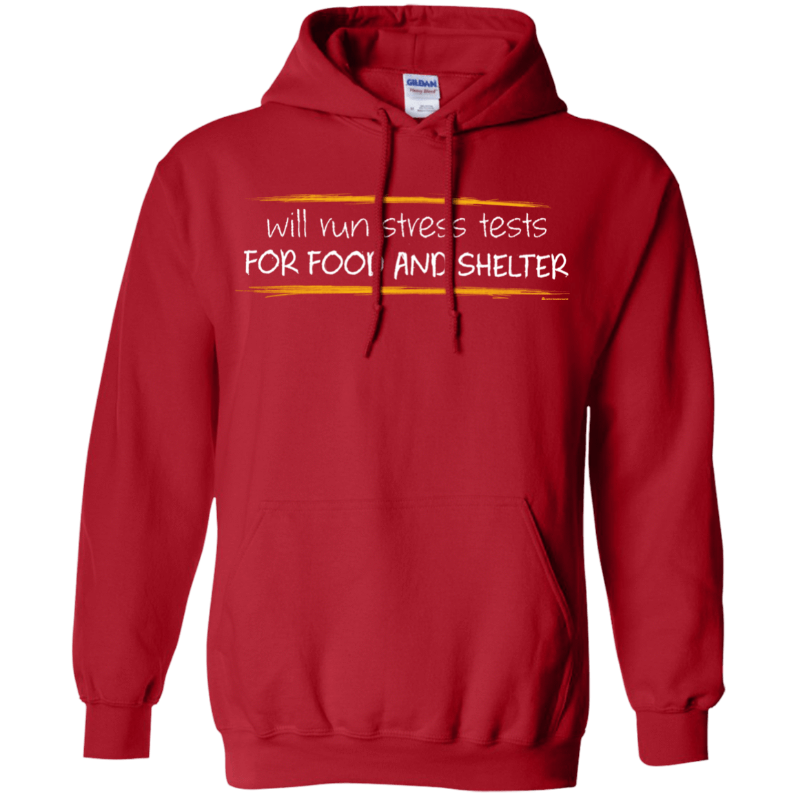 Sweatshirts Red / Small Stress Testing For Food And Shelter Pullover Hoodie