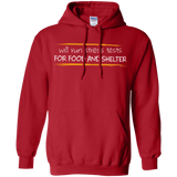 Sweatshirts Red / Small Stress Testing For Food And Shelter Pullover Hoodie