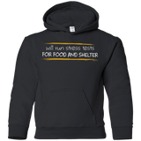 Sweatshirts Black / YS Stress Testing For Food And Shelter Youth Hoodie