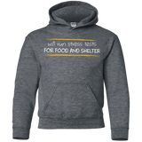 Sweatshirts Dark Heather / YS Stress Testing For Food And Shelter Youth Hoodie